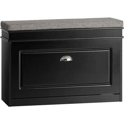 SoBuy FSR82-L-SCH Armoire à chaussures noire avec siège - Publicité SoBuy FSR82-L-SCH Armoire à chaussures noire avec siège - Publicité
