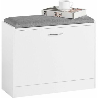 Banco de Zapatos Blanco Sobuy con Almacenamiento Ajustable - Mueble para Zapatos Banco de Zapatos Blanco Sobuy con Almacenamiento Ajustable - Mueble para Zapatos