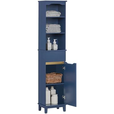 SoBuy BZR112-B Marineblauw Hoog Kast - Opbergkast SoBuy BZR112-B Marineblauw Hoog Kast - Opbergkast