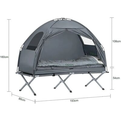 SoBuy Harmaa Kääntösalkkuva Camping Teltta - Teltta SoBuy Harmaa Kääntösalkkuva Camping Teltta - Teltta