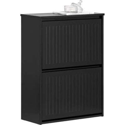 Armadietto Scarpe SoBuy - 2 Cassetti a Ribalta - Mobile Nero Armadietto Scarpe SoBuy - 2 Cassetti a Ribalta - Mobile Nero