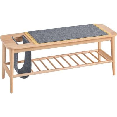 SoBuy Natural Wooden Shoe Rack Bench - Storage & Seat SoBuy Natural Wooden Shoe Rack Bench - Storage & Seat