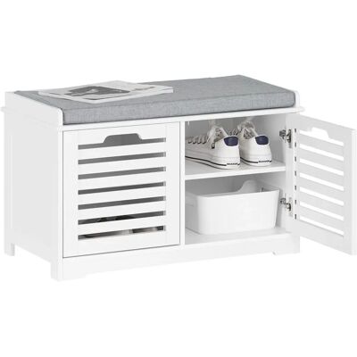 Banco de Almacenamiento Blanco SoBuy - Zapatero para Pasillo Banco de Almacenamiento Blanco SoBuy - Zapatero para Pasillo