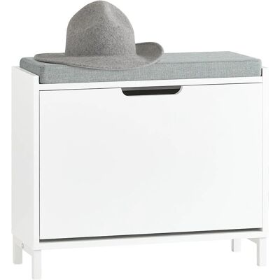 SoBuy White Shoe Cabinet - Compact Modern Hallway Storage SoBuy White Shoe Cabinet - Compact Modern Hallway Storage
