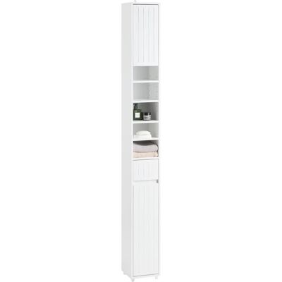 SoBuy Hoher Badezimmerschrank - 20x20x180cm - Weiß - Stauraum SoBuy Hoher Badezimmerschrank - 20x20x180cm - Weiß - Stauraum