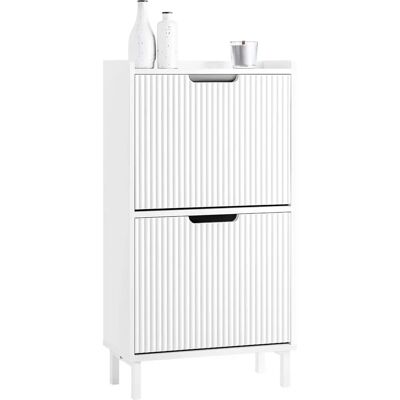SoBuy White Shoe Cabinet with 2 Flip-Drawers - Shoe Storage Furniture SoBuy White Shoe Cabinet with 2 Flip-Drawers - Shoe Storage Furniture
