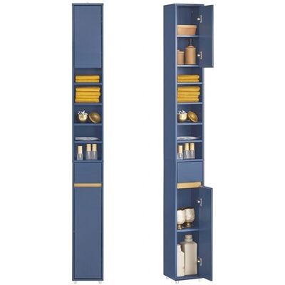 SoBuy Armario Alto de Baño Azul - Ancho 20cm Organizador SoBuy Armario Alto de Baño Azul - Ancho 20cm Organizador