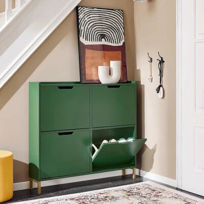 SoBuy Scarpa Verde Scuro con 4 Cassetti - Organizer SoBuy Scarpa Verde Scuro con 4 Cassetti - Organizer