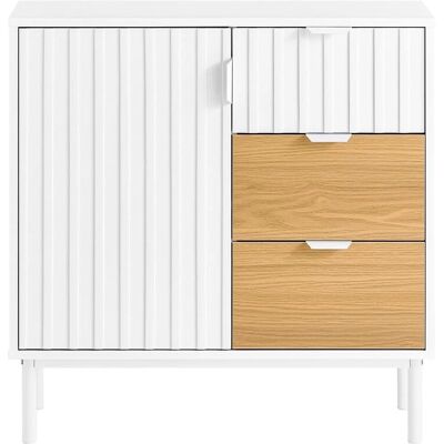 SoBuy Dressoir Wit Natuur - Opbergkast SoBuy Dressoir Wit Natuur - Opbergkast