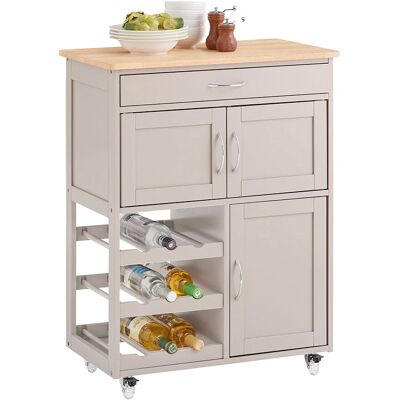 Sobuy FKW45-KA Chariot de Cuisine avec 3 Portes et 1 Tiroir - Chariot de Cuisine - Publicité Sobuy FKW45-KA Chariot de Cuisine avec 3 Portes et 1 Tiroir - Chariot de Cuisine - Publicité