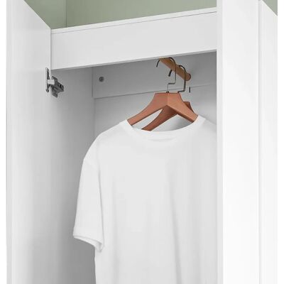 SoBuy Weißer Kleiderschrank - Modell KSB01-W mit verstellbaren Regalen SoBuy Weißer Kleiderschrank - Modell KSB01-W mit verstellbaren Regalen