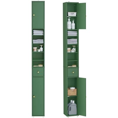 Armoire Haute de Salle de Bain SoBuy - Étagères Réglables - Publicité Armoire Haute de Salle de Bain SoBuy - Étagères Réglables - Publicité