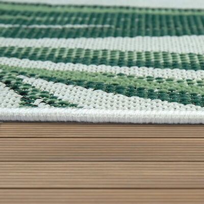 Tappeto Esterno Interno Verde Beige Palme - Paco Home Tappeto Esterno Interno Verde Beige Palme - Paco Home