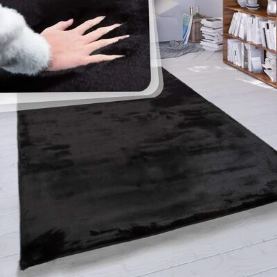 Tappeto Nero PACO HOME - Pelo Lungo - 60x90cm Tappeto Nero PACO HOME - Pelo Lungo - 60x90cm