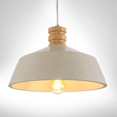 Paco Home Lámpara Suspendida en Hormigón Blanco, Altura Ajustable Paco Home Lámpara Suspendida en Hormigón Blanco, Altura Ajustable