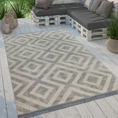 Tappeto Moderno Paco Home 120x170 cm - Interno/Esterno Grigio-Bianco Tappeto Moderno Paco Home 120x170 cm - Interno/Esterno Grigio-Bianco