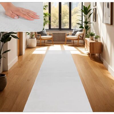 PACO HOME - Tappeto shag moderno - 60x90 cm - Bianco - Rug PACO HOME - Tappeto shag moderno - 60x90 cm - Bianco - Rug
