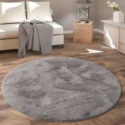 Paco Home Rundteppich - Weiches Plüschteppich für Wohnzimmer, Schlafzimmer, Flur - 120cm Paco Home Rundteppich - Weiches Plüschteppich für Wohnzimmer, Schlafzimmer, Flur - 120cm
