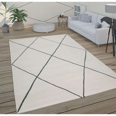 Paco Home - Modello 160x230 cm - Tappeto con motivo geometrico scandinavo - Bianco Paco Home - Modello 160x230 cm - Tappeto con motivo geometrico scandinavo - Bianco