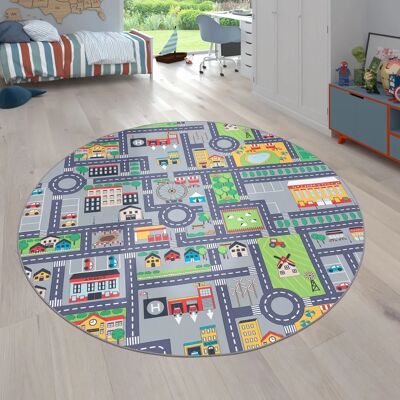 Tappeto Gioco Rotondo Grigio PACO HOME - 160cm Tappeto Gioco Rotondo Grigio PACO HOME - 160cm