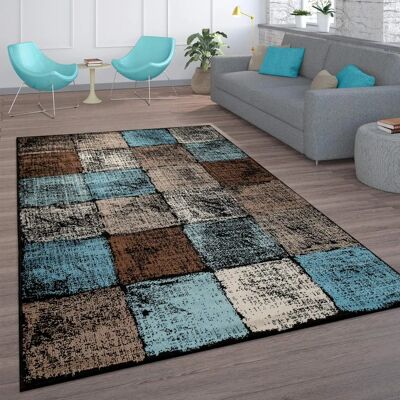 Tappeto Paco Home Turchese Marrone Pelo Corto - Tappeto Tappeto Paco Home Turchese Marrone Pelo Corto - Tappeto