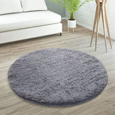 Tappeto Grigio a Pelo Lungo - Decorazione Soggiorno Tappeto Grigio a Pelo Lungo - Decorazione Soggiorno