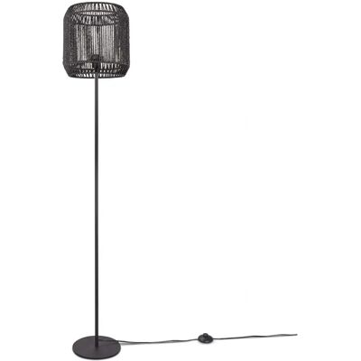 PACO HOME Lámpara de Pie Rústica - Diseño Bohemio Moderno - E27, Negro PACO HOME Lámpara de Pie Rústica - Diseño Bohemio Moderno - E27, Negro