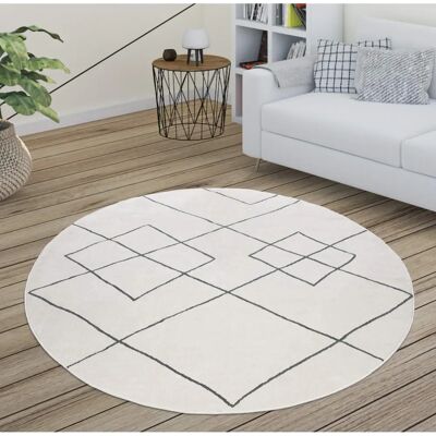Alfombra Paco Home Estilo Escandinavo - 120cm Blanco Alfombra Paco Home Estilo Escandinavo - 120cm Blanco