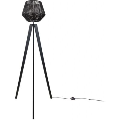 Paco Home Lampada da Terra Moderna Rattan Boho E27 Nera - Lampada da Terra Paco Home Lampada da Terra Moderna Rattan Boho E27 Nera - Lampada da Terra