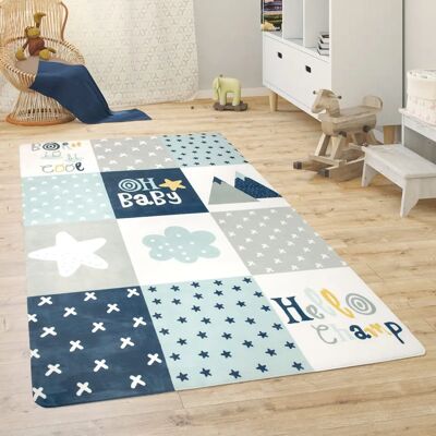 Tappeto Bambini Paco Home Arcobaleno Animali Blu 80x150 cm Tappeto Bambini Paco Home Arcobaleno Animali Blu 80x150 cm