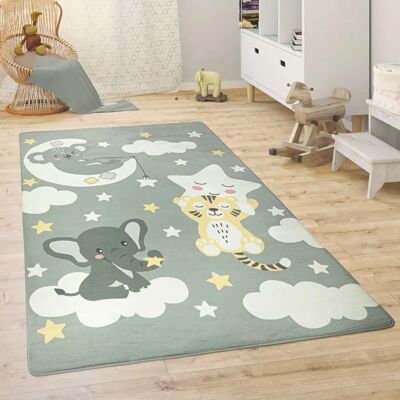 Paco Home - Kindermatte 80x150 cm, Gris 2 - Kinderzimmer, Tiere, Regenbogen, Herz Paco Home - Kindermatte 80x150 cm, Gris 2 - Kinderzimmer, Tiere, Regenbogen, Herz