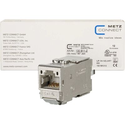 Módulo Metz Connect 130B11-Z - Conector RJ45 blindado, 180° - Ethernet Cat6A Módulo Metz Connect 130B11-Z - Conector RJ45 blindado, 180° - Ethernet Cat6A