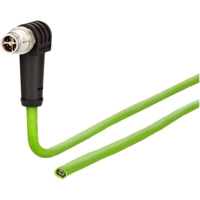 Metz Connect M12 nätverkskabel - Skärmad, 1m, Grön, CAT 6A Metz Connect M12 nätverkskabel - Skärmad, 1m, Grön, CAT 6A