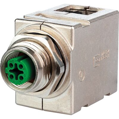 Metz Connect M12 to RJ45 Sensor/Actuator IP67 - Electrical Cabinet Connector Metz Connect M12 to RJ45 Sensor/Actuator IP67 - Electrical Cabinet Connector