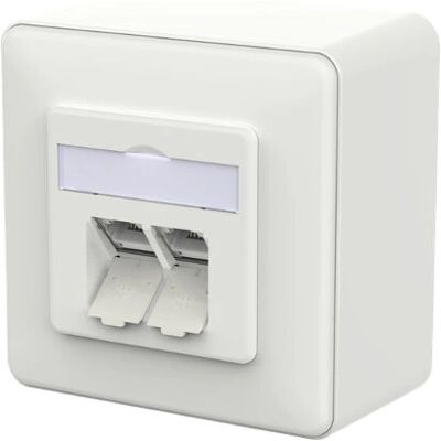 METZ CONNECT 130E380027-I Ethernet Wandsteckdose - Weiß METZ CONNECT 130E380027-I Ethernet Wandsteckdose - Weiß