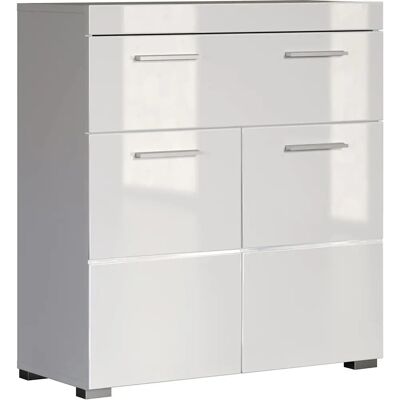 Trendteam Amanda Weiß Badezimmerunterschrank - Hochglanz, 73x31x81cm Trendteam Amanda Weiß Badezimmerunterschrank - Hochglanz, 73x31x81cm