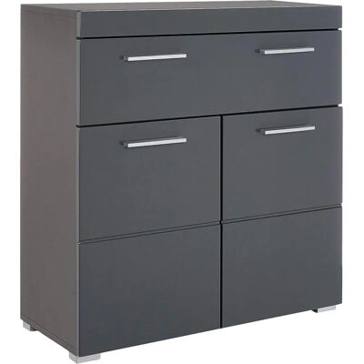 Armoire de salle de bain Amanda gris brillant - Mobilier de salle de bain Armoire de salle de bain Amanda gris brillant - Mobilier de salle de bain