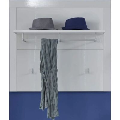 trendteam Porte-manteau blanc brillant Kito - Patère mural trendteam Porte-manteau blanc brillant Kito - Patère mural