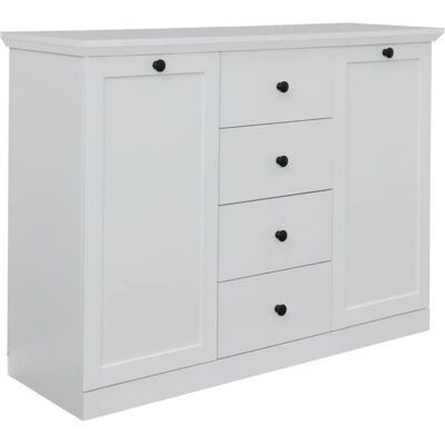Trendteam Baxter Sideboard - Weiß - 119x88 cm - Landhausstil Trendteam Baxter Sideboard - Weiß - 119x88 cm - Landhausstil