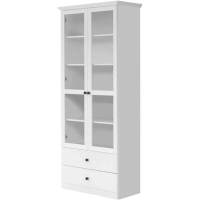 TRENDTEAM Baxter Weiße Vitrine - Zeitloser Landhausstil TRENDTEAM Baxter Weiße Vitrine - Zeitloser Landhausstil