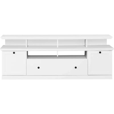 Trendteam Baxter Meuble TV style maison de campagne blanc avec socle - 177x65 cm - Publicité Trendteam Baxter Meuble TV style maison de campagne blanc avec socle - 177x65 cm - Publicité