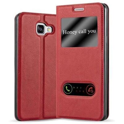 Coque à Double Fenêtre Samsung Galaxy A5 2016 - Rouge Safran - Publicité Coque à Double Fenêtre Samsung Galaxy A5 2016 - Rouge Safran - Publicité