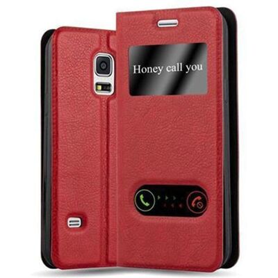 Capa para Samsung Galaxy S5 / S5 NEO - com 2 Janelas - Vermelho Capa para Samsung Galaxy S5 / S5 NEO - com 2 Janelas - Vermelho