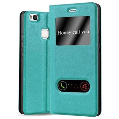 Huawei P9 LITE 2016 / G9 LITE Hülle - mit 2 Sichtfenstern - MINT TÜRKIS Huawei P9 LITE 2016 / G9 LITE Hülle - mit 2 Sichtfenstern - MINT TÜRKIS