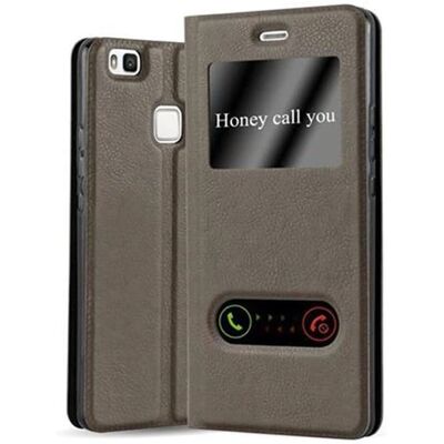 Huawei P9 LITE 2016 / G9 LITE Hülle - mit 2 Sichtfenstern STEINBRAUN Huawei P9 LITE 2016 / G9 LITE Hülle - mit 2 Sichtfenstern STEINBRAUN