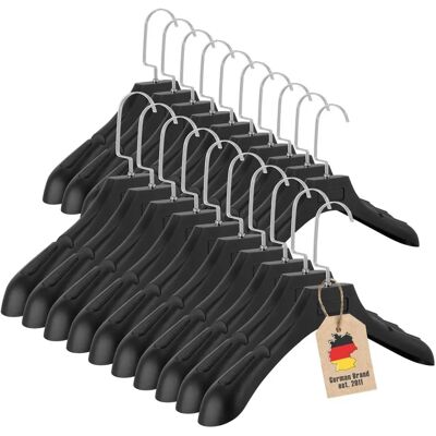 Intirilife Uniwersalne Czarny Plastikowe Wieszaki - 20 Sztuk Intirilife Uniwersalne Czarny Plastikowe Wieszaki - 20 Sztuk