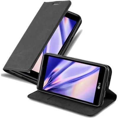 Cadorabo LG X POWER Hülle - Nacht Schwarz - Ständer & Kartenfach Cadorabo LG X POWER Hülle - Nacht Schwarz - Ständer & Kartenfach