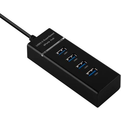 Cadorabo 4-Port USB 3.0 Hub - Unterstützt USB-C, 4 Ports Cadorabo 4-Port USB 3.0 Hub - Unterstützt USB-C, 4 Ports