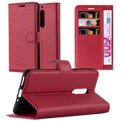 Nokia 5 2017 Hülle - Kartenfächer & Ständer - Rot Nokia 5 2017 Hülle - Kartenfächer & Ständer - Rot