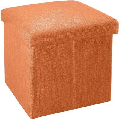 Intirilife Faltbarer Sitzwürfel 30x30x30 cm - Sitzwürfel mit Stauraum - Orange Intirilife Faltbarer Sitzwürfel 30x30x30 cm - Sitzwürfel mit Stauraum - Orange